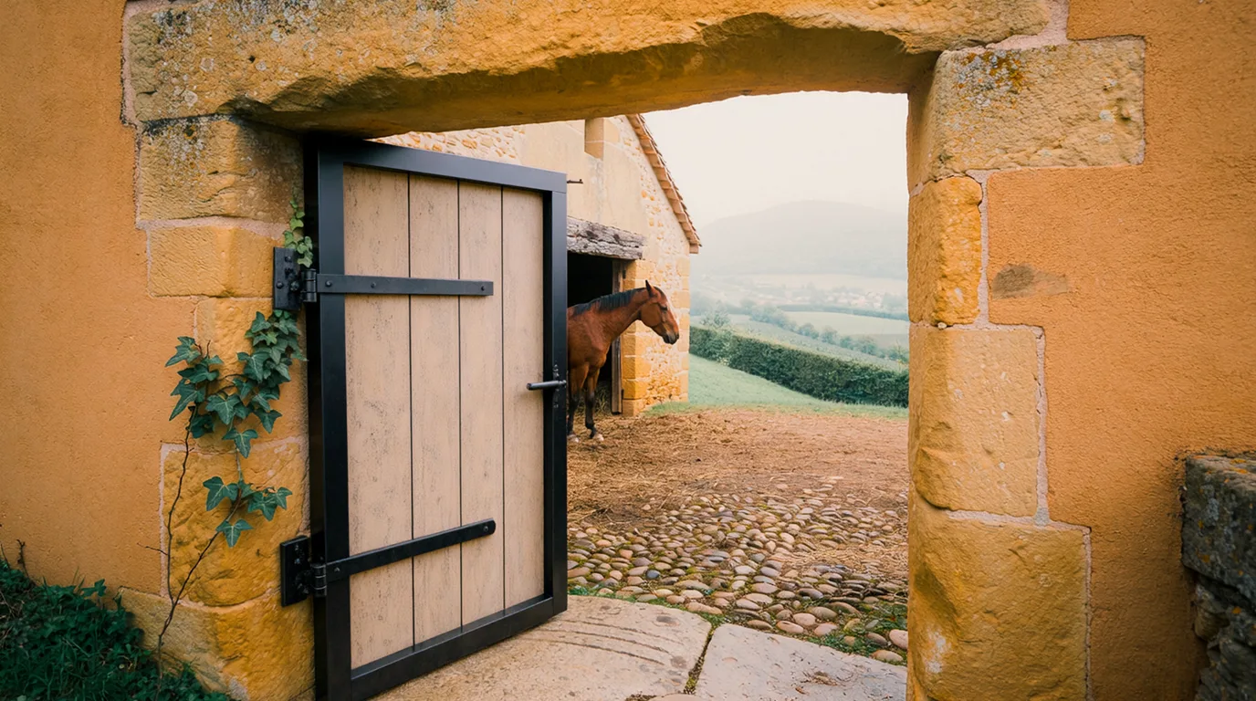 Entrée, Élevage d'Or-izon, centre équestre à Villechenève